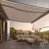 Weinor Smaila Patio awning for sale. Fit to measure, folding arm, remote controlled awning in Ireland