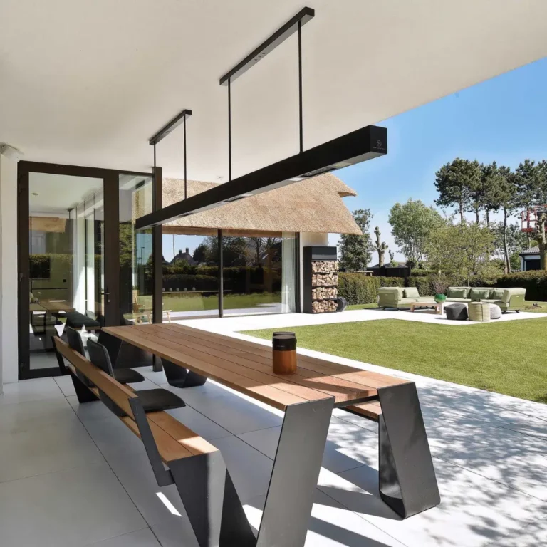 Heatsail Beem 290cm- Midnight Outdoor electric heater available in Ireland at The Outdoor Scene