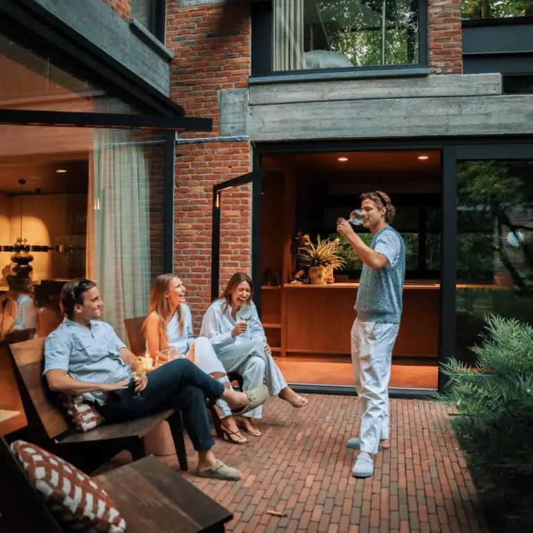 Heatsail Twig electric heater in midnight colour on sale at The Outdoor Scene