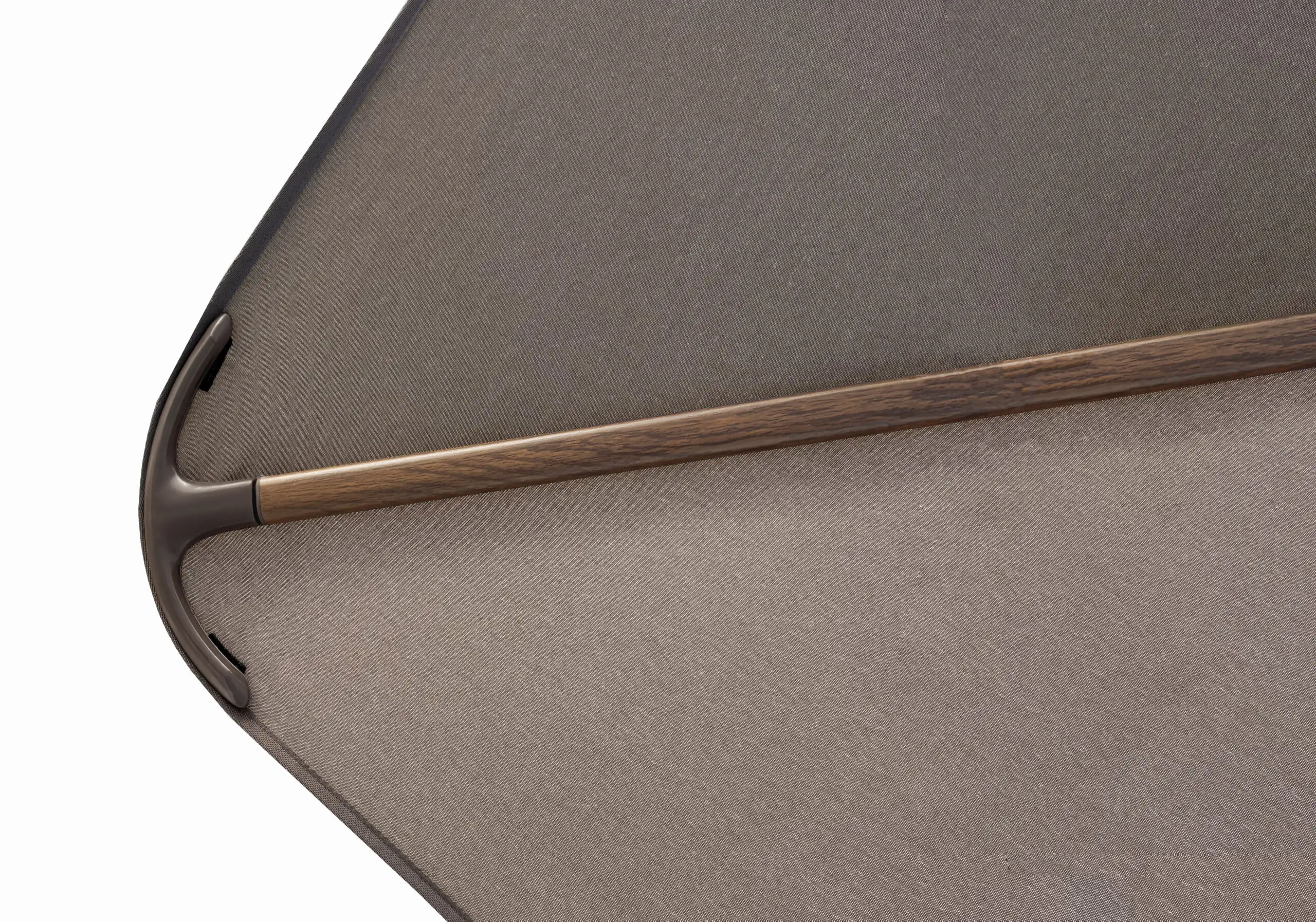 Sun Shade Parasol Nexus T2 stretch fit with Sandstone base. Havana Fabric & Mocha Frame . Truly Luxury outdoor Living