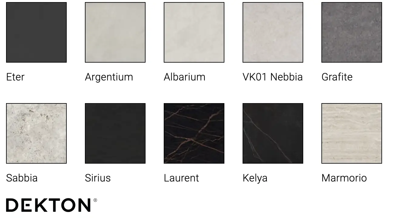Burn LUX outdoor kitchen countertop options