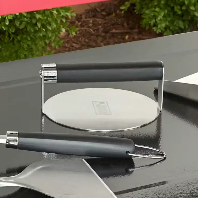 Weber Griddle Smashed Burger Press available at The Outdoor Scene