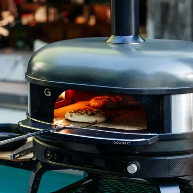 Gozney oven pizza cooking