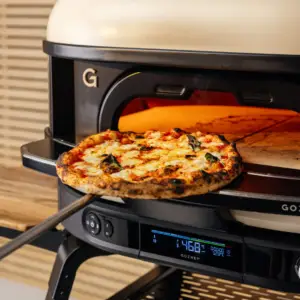 Gozney oven pizza cooking