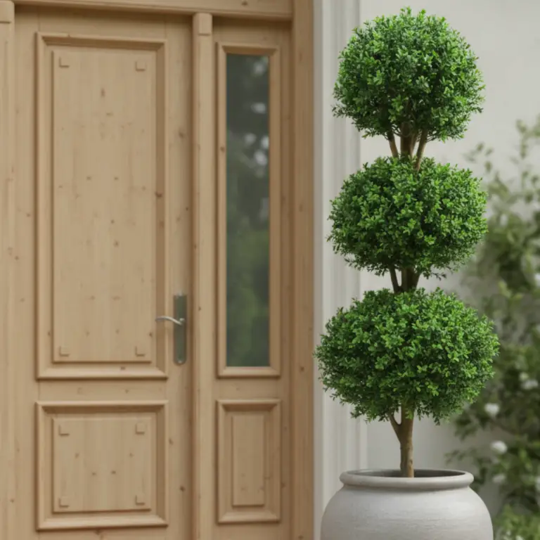 Plastic Boxwood Triple Ball lifestyle pic