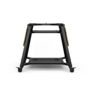 Adjustable acacia wood shelves on the Gozney Dome Gen 2 Series Stand