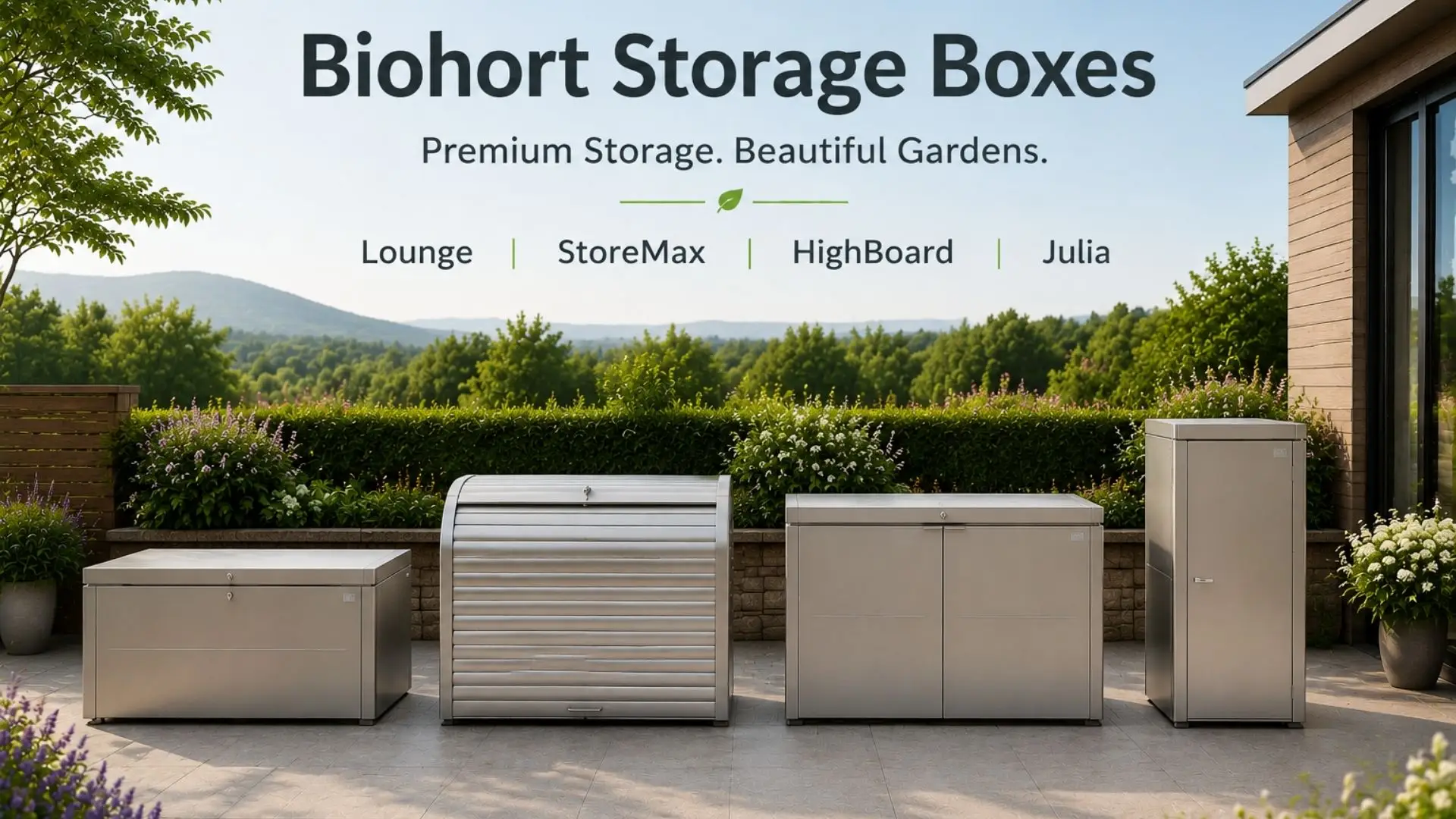 Biohort rainproof garden storage box for sale Ireland
