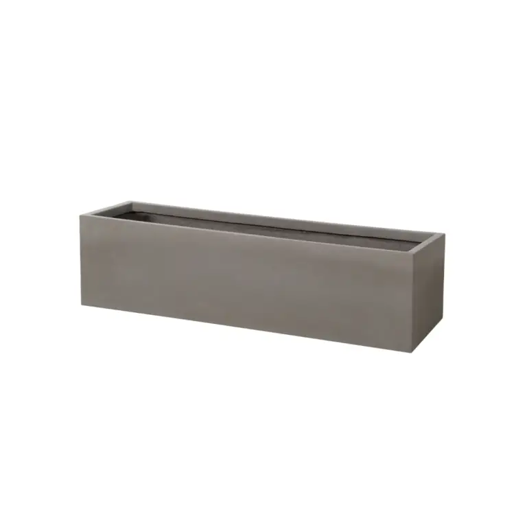 Derby Brown Terracotta Rectangular Plain Velvet Stone Pot for sale