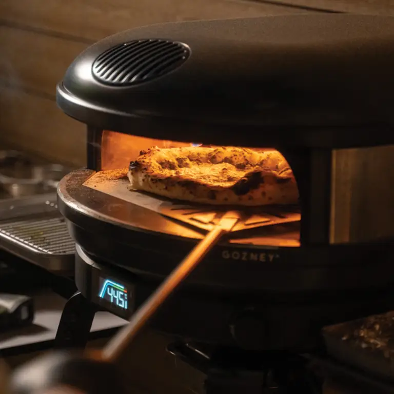 Homemade pizza cooking in the Gozney Arc