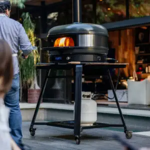Gozney Dome Gen 2 Series Stand in an outdoor cooking setup.