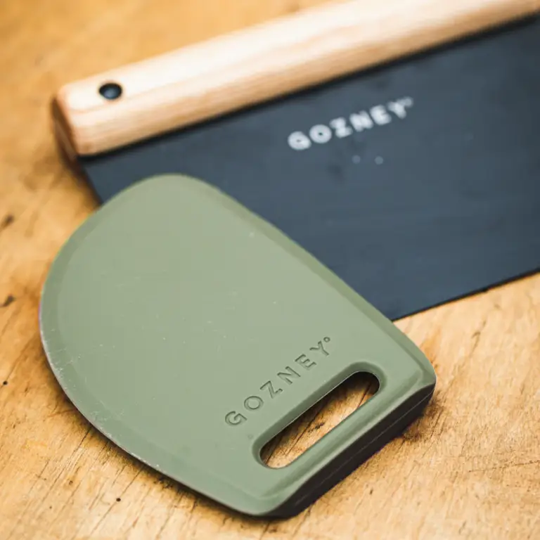 Durable dough scraper for baking, bread making, and pizza preparation
