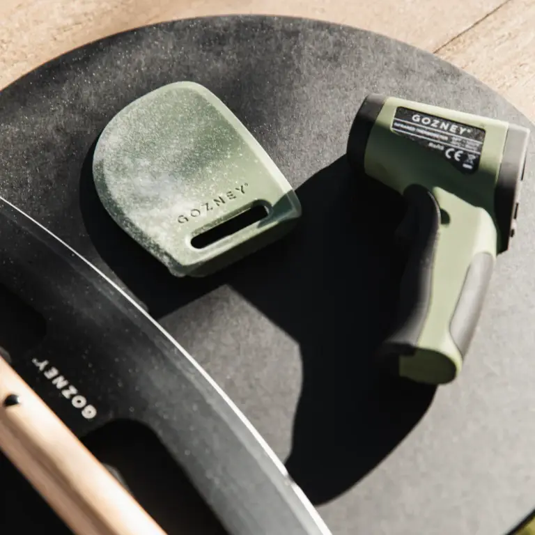 Green silicone scraper with durable stainless steel core