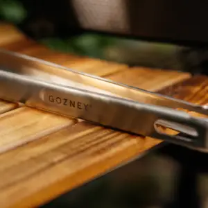 Stainless steel fire tongs from Gozney