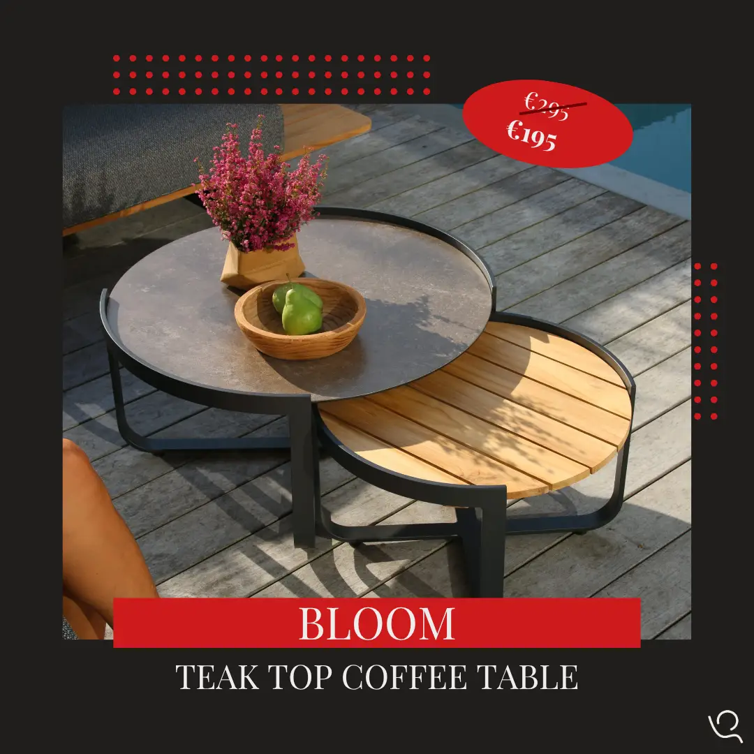 Bloom teak top coffee table for sale in Dublin