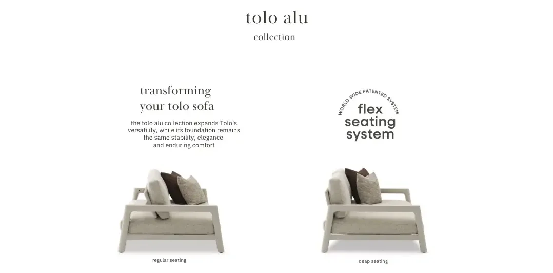 Tolo 3-seater sofa flex seating system