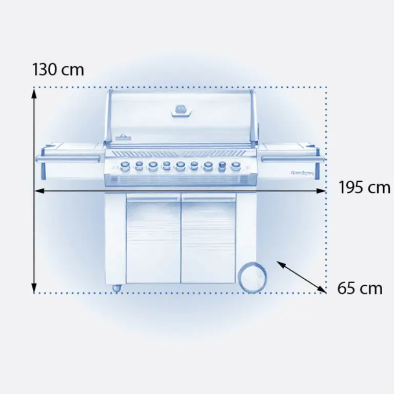 Napoleon Prestige PRO665 Natural Gas BBQ dimensions