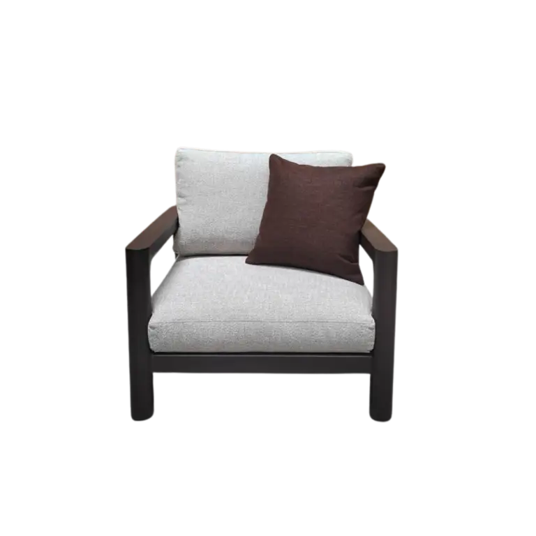 Tolo Outdoor Lounge Armchair in dark brown Olefin rope