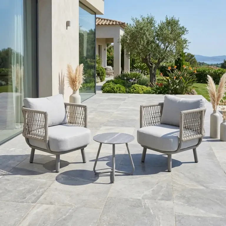 Matera 3-piece outdoor lounge set with Vento side table